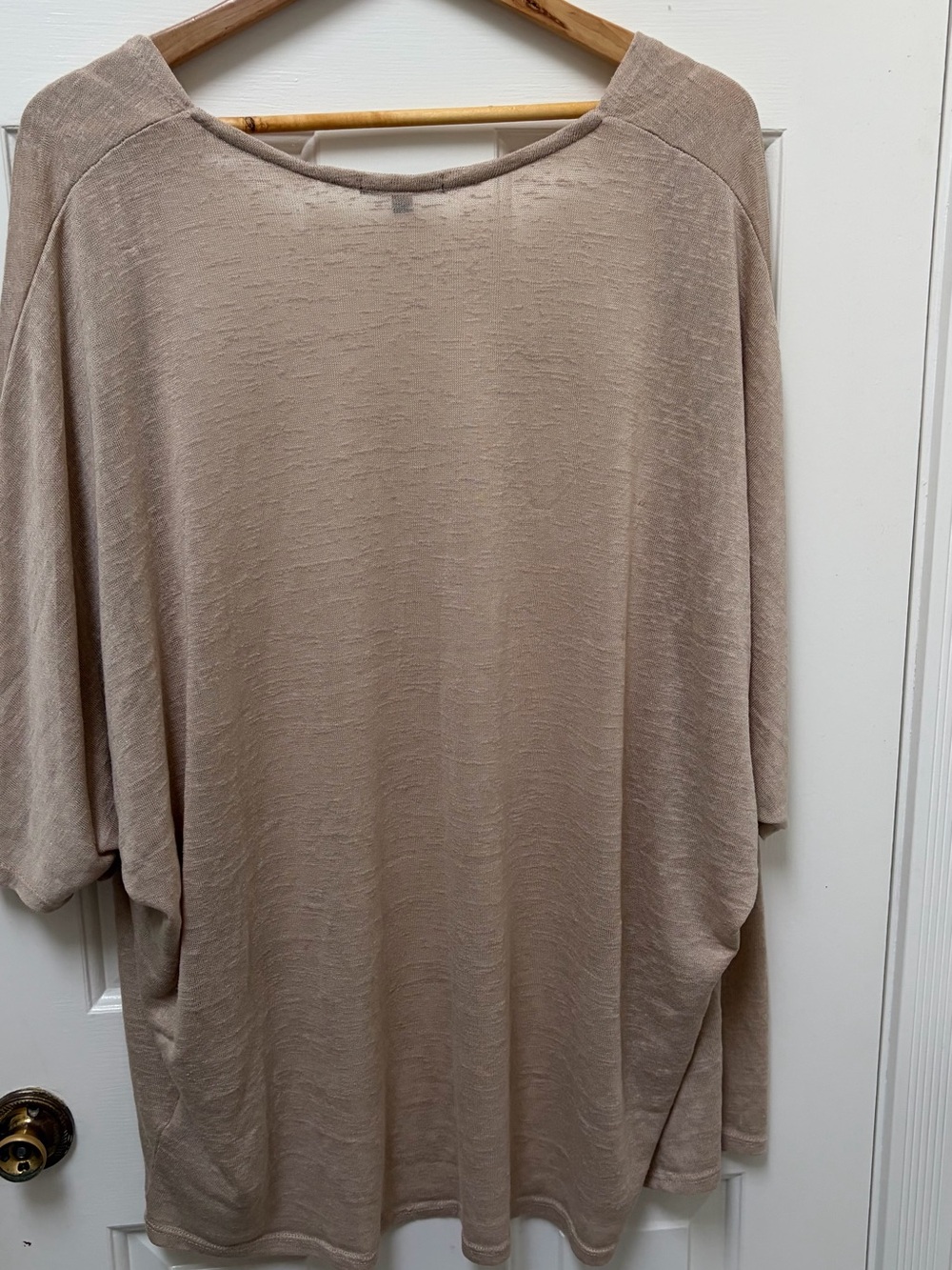 Ambiance Soft Neutral Scoop Neck Top - Beige